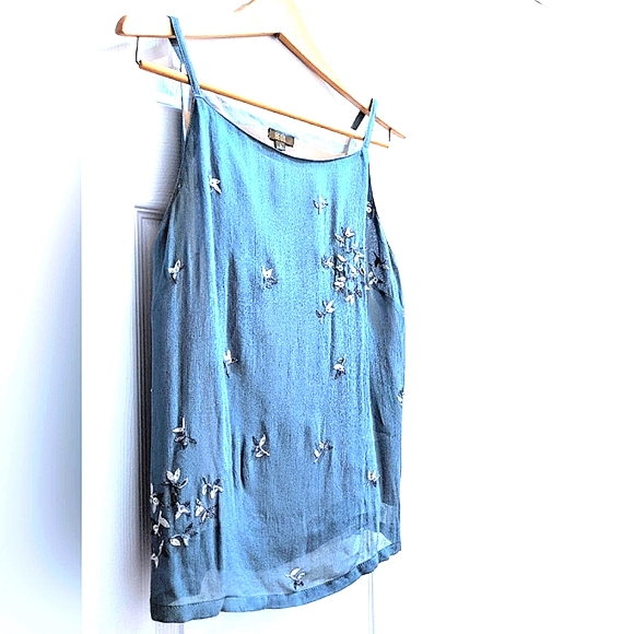 Elegant Cornflower or Dark Ice Blue Sleeveless Lined Formal Top. Sz 3. HP! - Picture 3 of 14